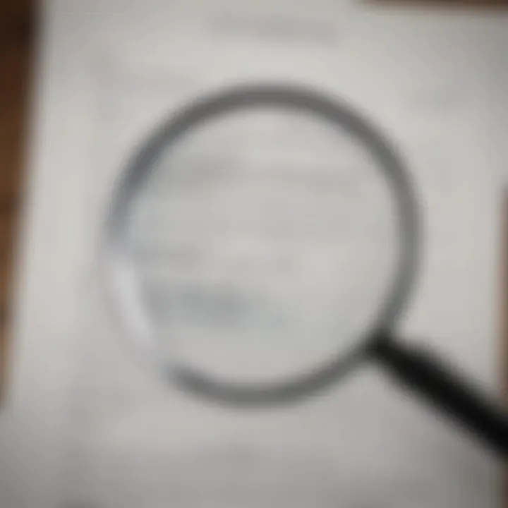 A magnifying glass over a resume, symbolizing scrutiny in hiring.