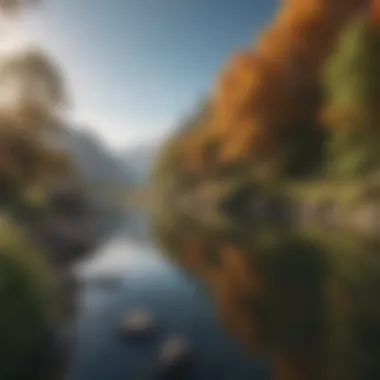 Tranquility and Relaxation A serene landscape representing tranquility and relaxation