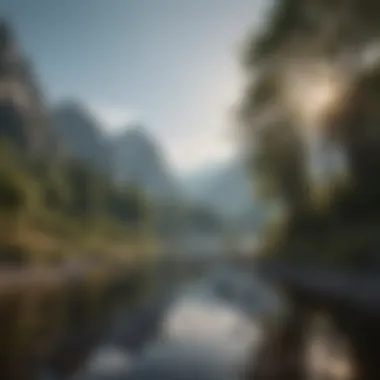 Calmness in the Midst of Anxiety A serene landscape symbolizing calmness amidst anxiety