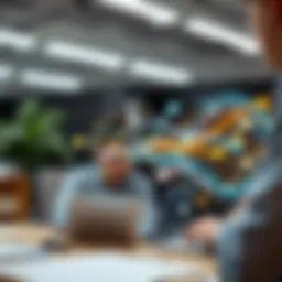 An abstract representation of constructive feedback in the workplace.