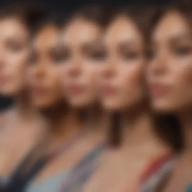 Visual representation of various diversity dimensions like ethnicity and age