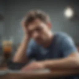 Conceptual illustration of mental fatigue