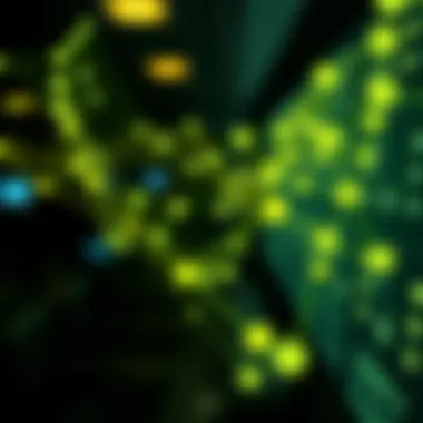 Infographic displaying network applications in technology