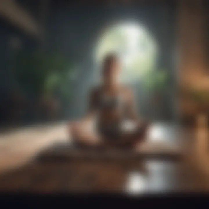 A peaceful meditation scene that encourages mental clarity