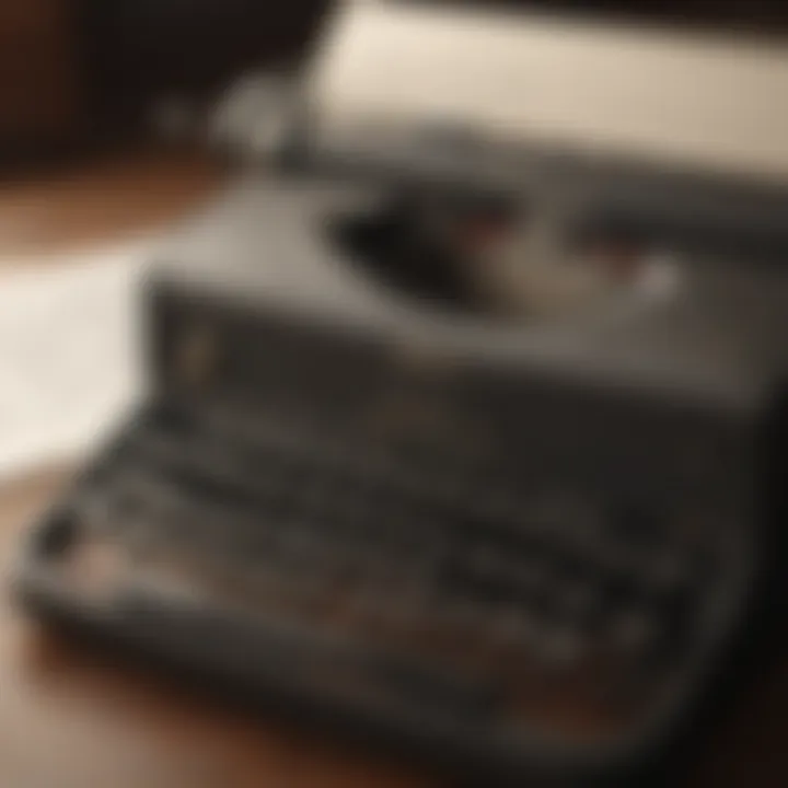 Vintage Typewriter with Blank Paper