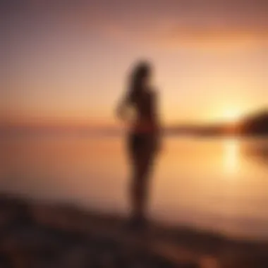 Person enjoying sunset after a workout